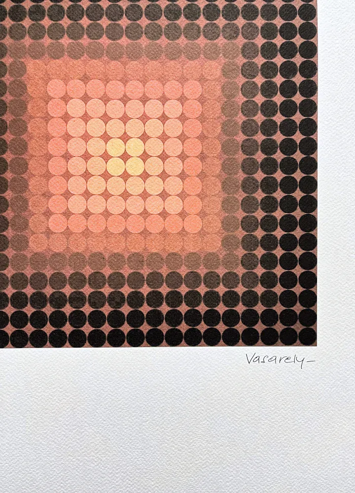Victor Vasarely - Permutations orange - limitovaná edice s certifikátem
