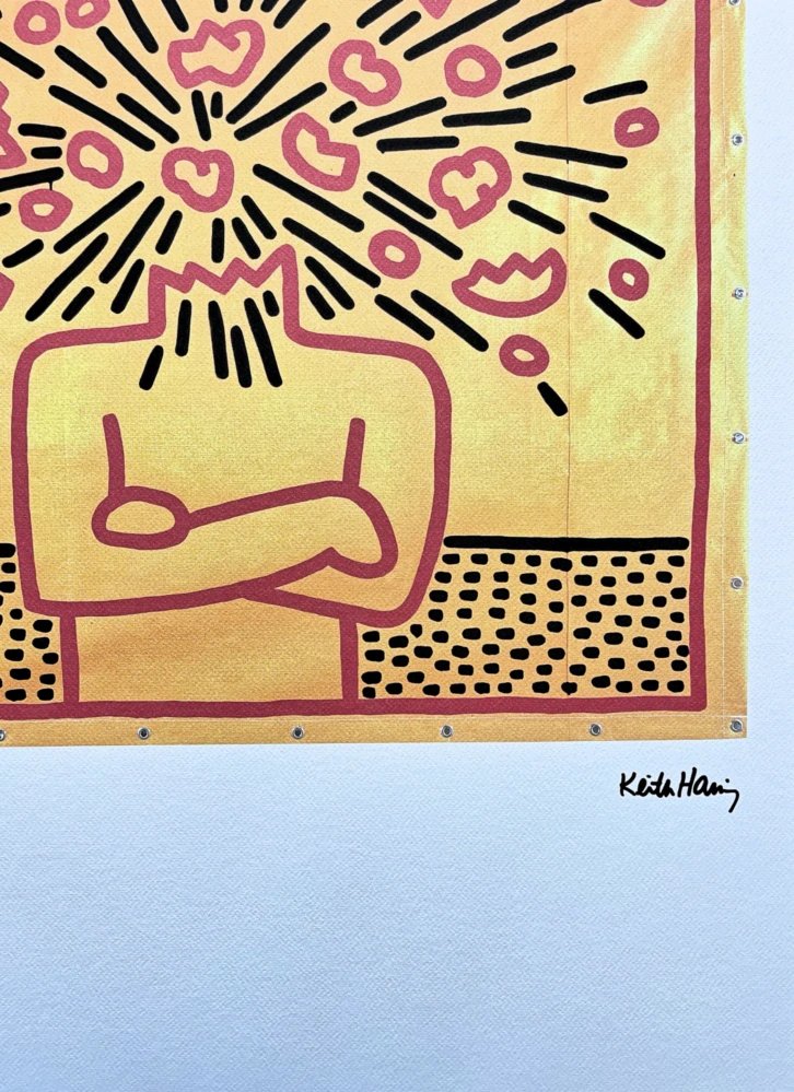 Keith Haring - Dont see dont hear 81/150 - signováno, limitovaná edice s certifikátem, 50x70 cm