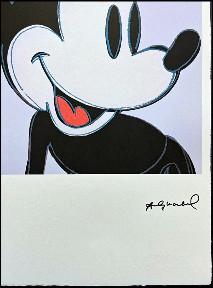 Andy Warhol - Mickey Mouse světle modrý x/100 - edice Leo Castelli s certifikátem
