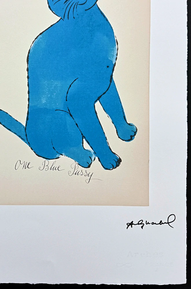 Andy Warhol - Cat Sam One blue pussy 52/100 - edice Leo Castelli s certifikátem