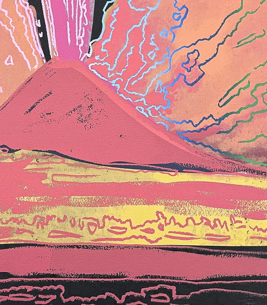 Andy Warhol - Vesuvius - červený 137/2400 - 60x60, limitovaná edice CMOA s certifikátem