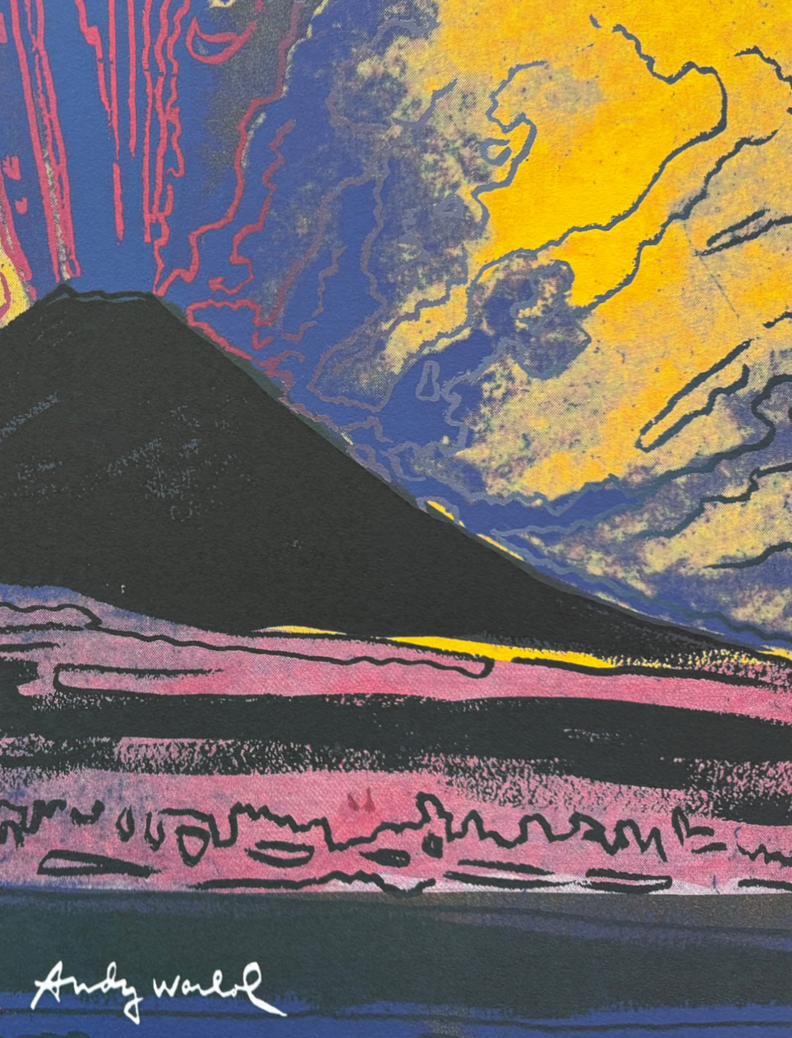 Andy Warhol - Vesuvius - černý 23/2400 - 60x60, limitovaná edice CMOA s certifikátem