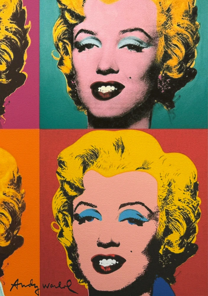 Andy Warhol - 4x Marilyn Monroe 55/2400 - 60x60cm, limitovaná edice CMOA s certifikátem