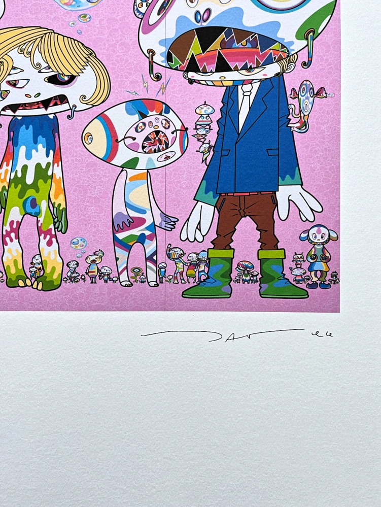 Takashi Murakami - Unfamiliar people 100/300- signováno, číslovaná edice, 50x65 cm