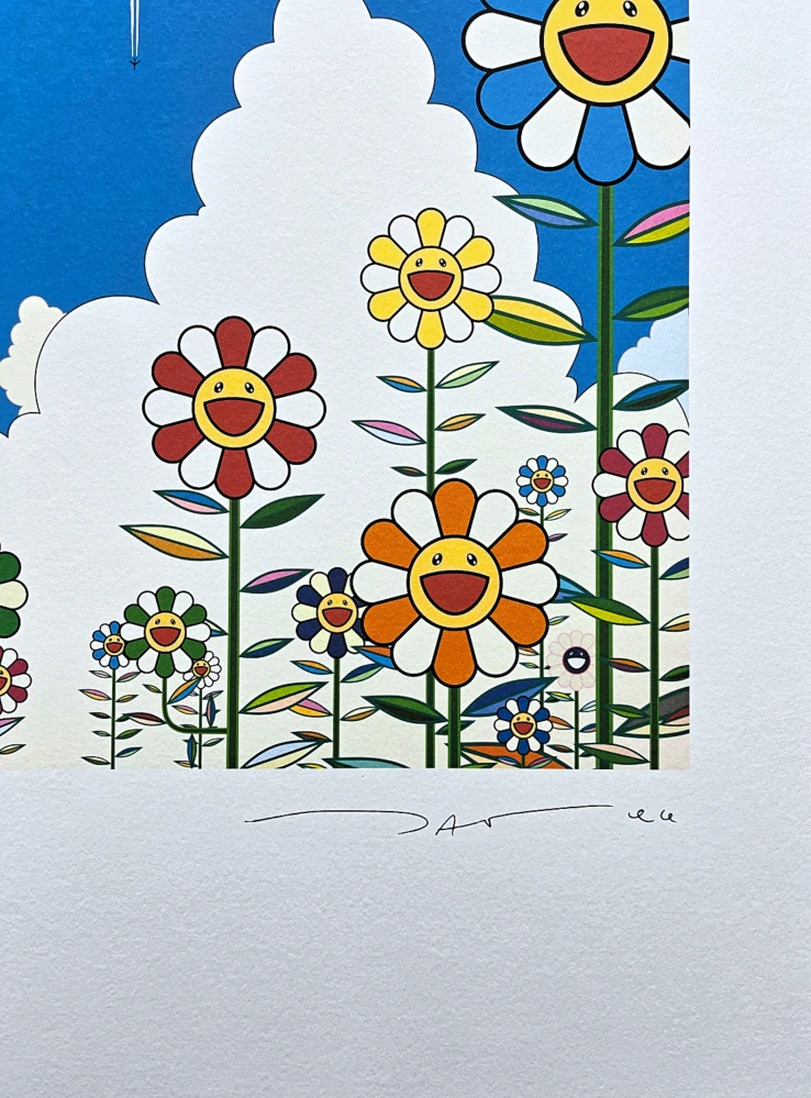 Takashi Murakami - A summer vapor trail 59/300- signováno, číslovaná edice, 50x65 cm