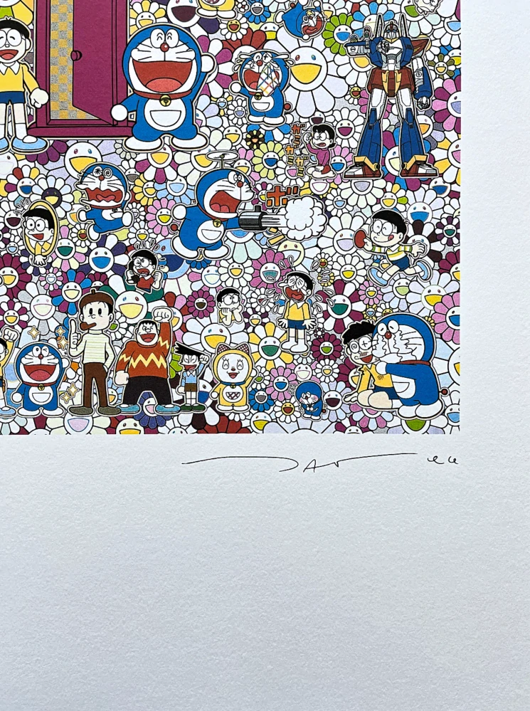 Takashi Murakami - Anywhere door 115/300- signováno, číslovaná edice, 50x65 cm