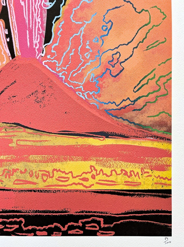 Andy Warhol - Vesuvius - červený 89/500 - signováno, 50x50cm, limitovaná edice CMOA s certifikátem