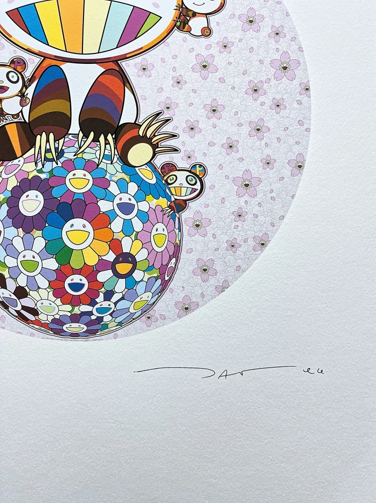 Takashi Murakami - Sakura and Panda 45/300- signováno, číslovaná edice, 50x65 cm