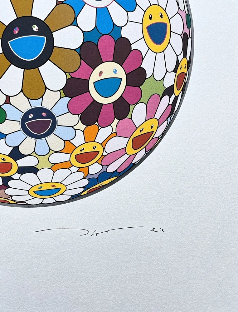 Takashi Murakami - Flowerball Colorfull 75/300- signováno, číslovaná edice, 50x65 cm