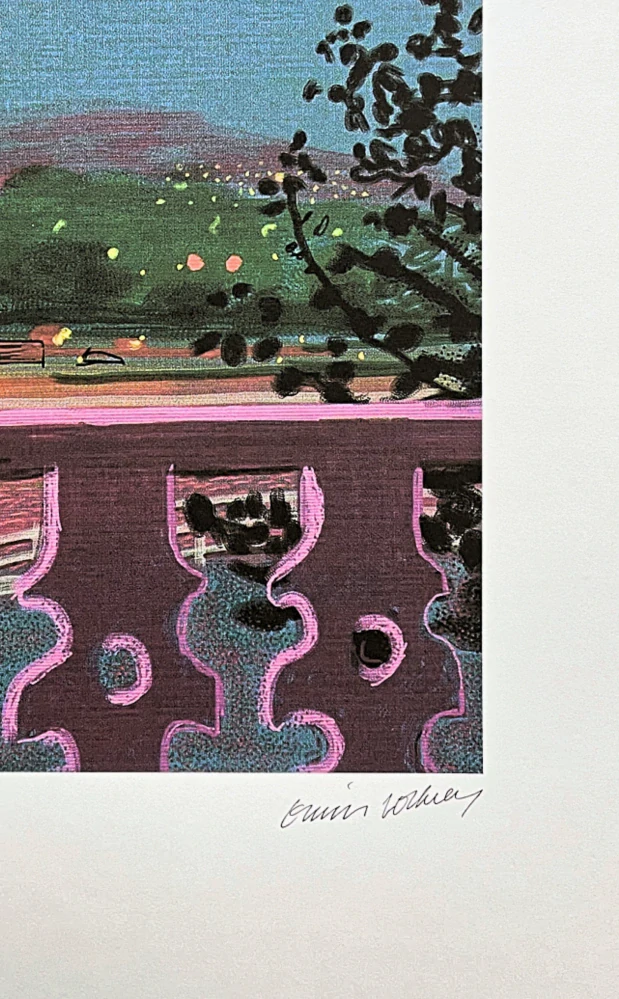 David Hockney - View from the Balcony 62/500 - limitovaná edice s certifikátem, 35x50 cm