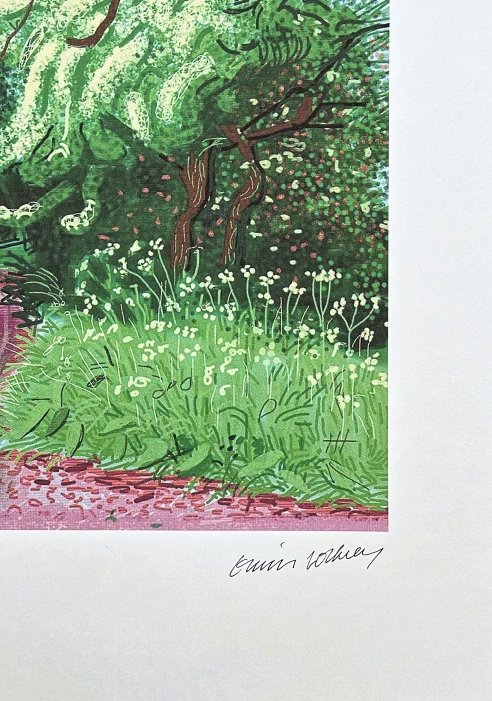 David Hockney - The Arrival of Spring in Woldgate no.24 x/500 - limitovaná edice s certifikátem, 35x50 cm