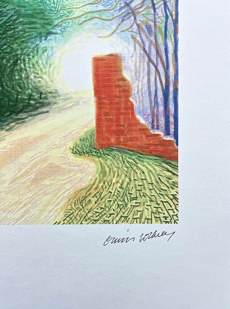 David Hockney - The Arrival of Spring in Woldgate Turquoise x/500 - limitovaná edice s certifikátem, 35x50 cm