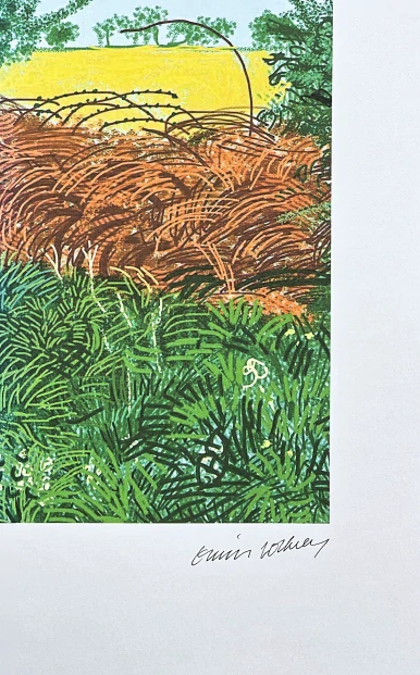 David Hockney - Field with Corn 17/500 - limitovaná edice s certifikátem, 35x50 cm