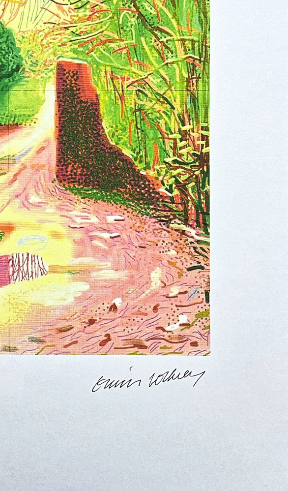 David Hockney - The Arrival of Spring in Woldgate 2nd January x/500 - limitovaná edice s certifikátem, 35x50 cm