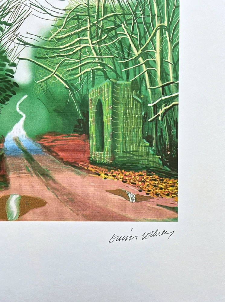 David Hockney - The Arrival of Spring in Woldgate 13th February 60/500 - limitovaná edice s certifikátem, 35x50 cm