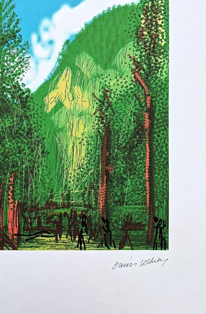 David Hockney - The Yosemite suite - Black Tree 357/500 - limitovaná edice s certifikátem, 35x50 cm