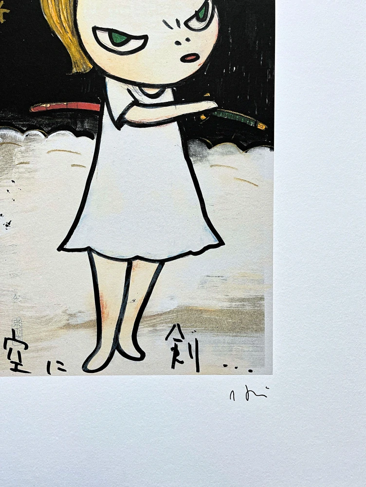 Nara Yoshitomo - Girl at Night 27/300 - signováno, číslovaná edice, 50x65 cm