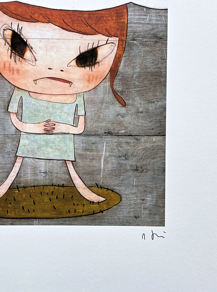 Nara Yoshitomo - Stop the Bombs 70/300 - signováno, číslovaná edice, 50x65 cm