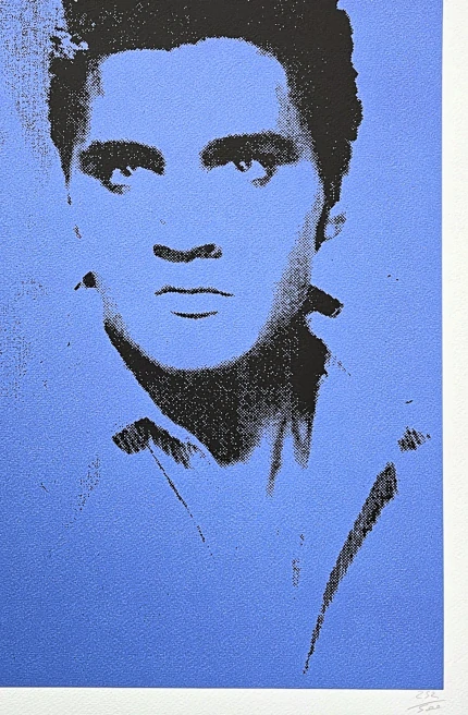 Andy Warhol - Elvis Presley modrý 252/500 - signováno, 50x50cm, limitovaná edice CMOA s certifikátem
