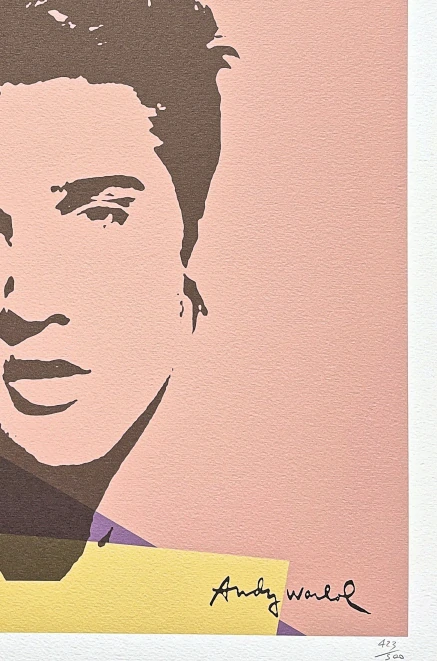 Andy Warhol - Elvis Presley v béžové 423/500 - signováno, 50x50cm, limitovaná edice CMOA s certifikátem