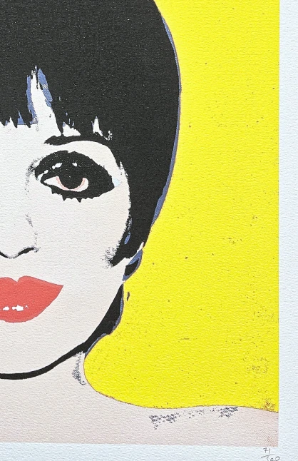 Andy Warhol - Liza Minnelli žlutá 71/500 - signováno, 50x50cm, limitovaná edice CMOA s certifikátem