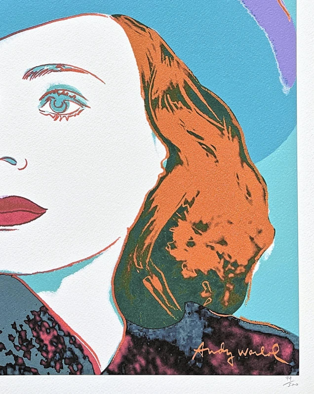 Andy Warhol - Ingrid Bergman modrá s vínovou 79/500 - signováno, 50x50cm, limitovaná edice CMOA s certifikátem