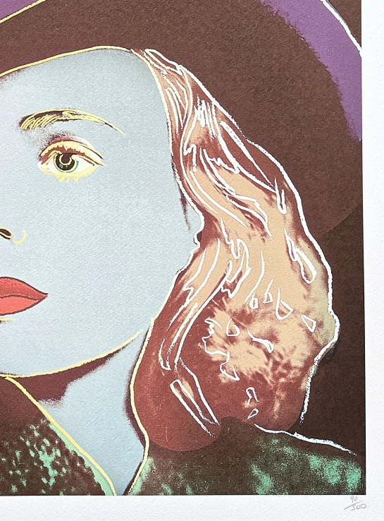 Andy Warhol - Ingrid Bergman fialovo-hnědá 90/500 - signováno, 50x50cm, limitovaná edice CMOA s certifikátem