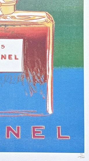 Andy Warhol - Chanel modro-zelený 59/500 - signováno, 50x50cm, limitovaná edice CMOA s certifikátem