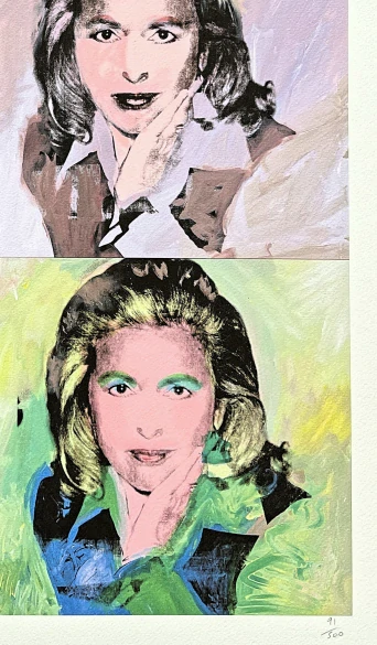 Andy Warhol - 4x Marcia Weisman 91/500 - signováno, 50x50cm, limitovaná edice CMOA s certifikátem