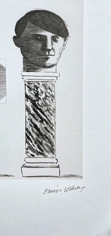 David Hockney - The student: Homage to Picasso 55/500 - limitovaná edice, s certifikátem, 35x50 cm