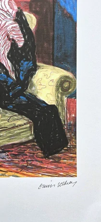 David Hockney - My shirt and trousers 65/500 - limitovaná edice, s certifikátem, 35x50 cm