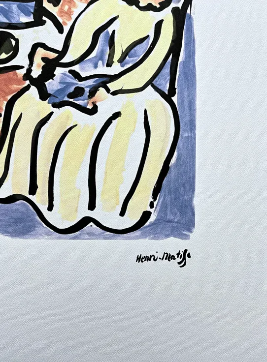 Henri Matisse - Marie-José en robe jaune 30/75 - signováno 50x70cm