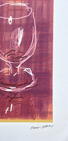 David Hockney - Digging up glass 28/500 - limitovaná edice, s certifikátem, 35x50 cm