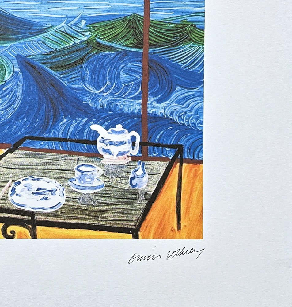 David Hockney - Breakfast at Malibu: Wednesday 35/500 - limitovaná edice s certifikátem, 50x35 cm