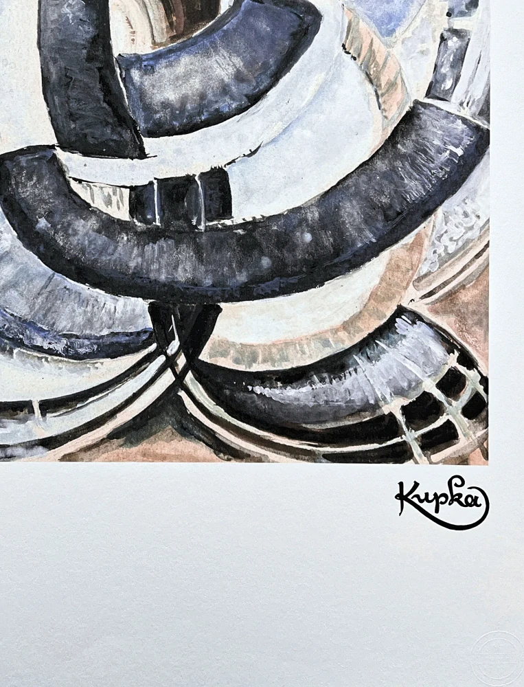 František Kupka - Abstraction II in grey 76/350 - limitovaná edice s certifikátem, 50x70cm