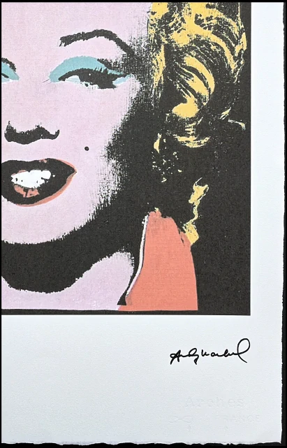 Andy Warhol - Marilyn Monroe černá s blond vlasy 10/100 - edice Leo Castelli s certifikátem