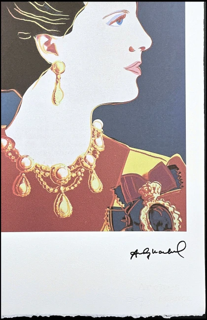Andy Warhol - Queen Margarethe modrá 80/100 - edice Leo Castelli s certifikátem