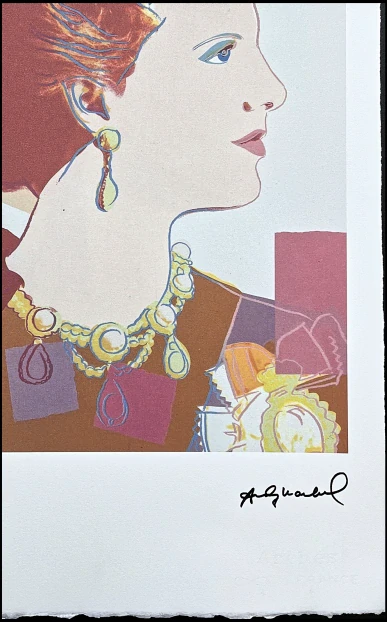 Andy Warhol - Queen Margarethe světle hnědá 15/100 - edice Leo Castelli s certifikátem