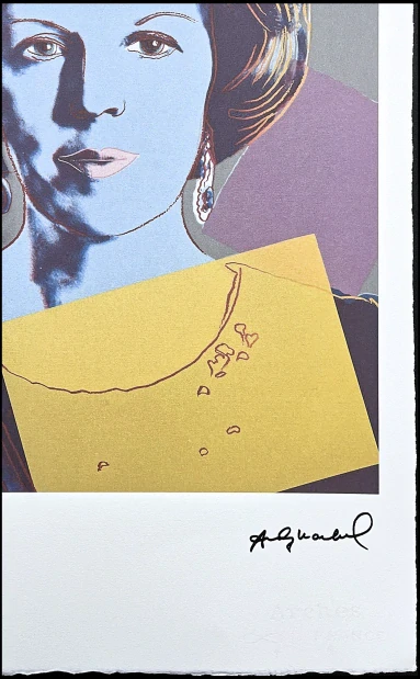 Andy Warhol - Queen Beatrix šedá 44/100 - edice Leo Castelli s certifikátem