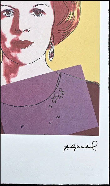 Andy Warhol - Queen Beatrix oranžová 61/100 - edice Leo Castelli s certifikátem