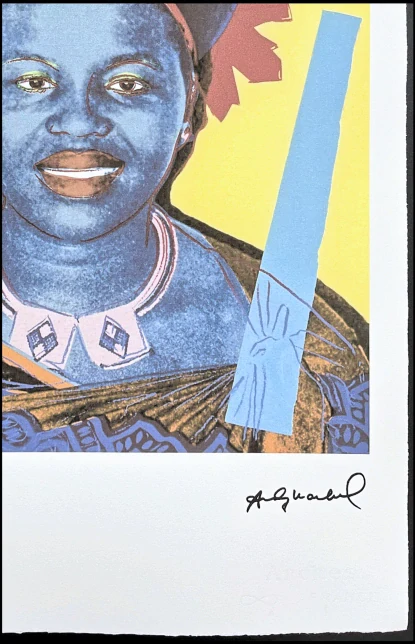 Andy Warhol - Queen Ntombi Twala of Swaziland žlutá 30/100 - edice Leo Castelli s certifikátem