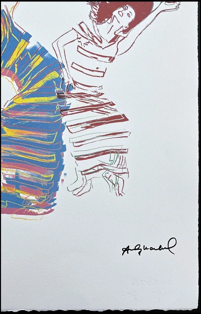 Andy Warhol - Martha Graham kresba 58/100 - edice Leo Castelli s certifikátem
