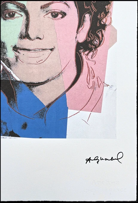 Andy Warhol - Michael Jackson v barevných obdélnících 10/100 - edice Leo Castelli s certifikátem