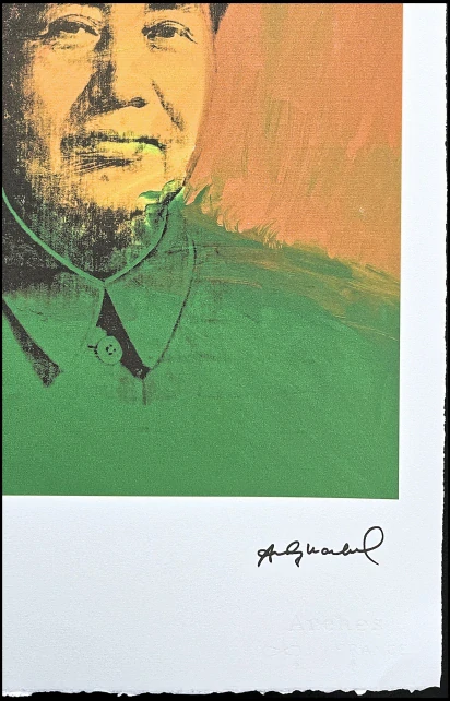 Andy Warhol - Mao Ce-tung oranžovo-zelený 76/100 - edice Leo Castelli s certifikátem