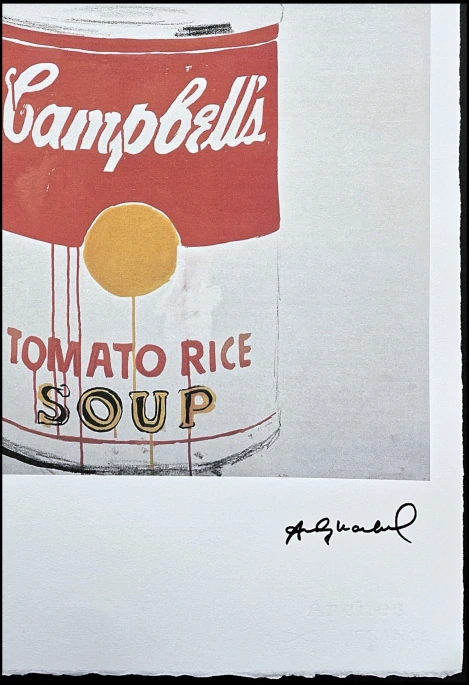 Andy Warhol - Campbell's Soup can - Tomato rice 23/100 - edice Leo Castelli s certifikátem