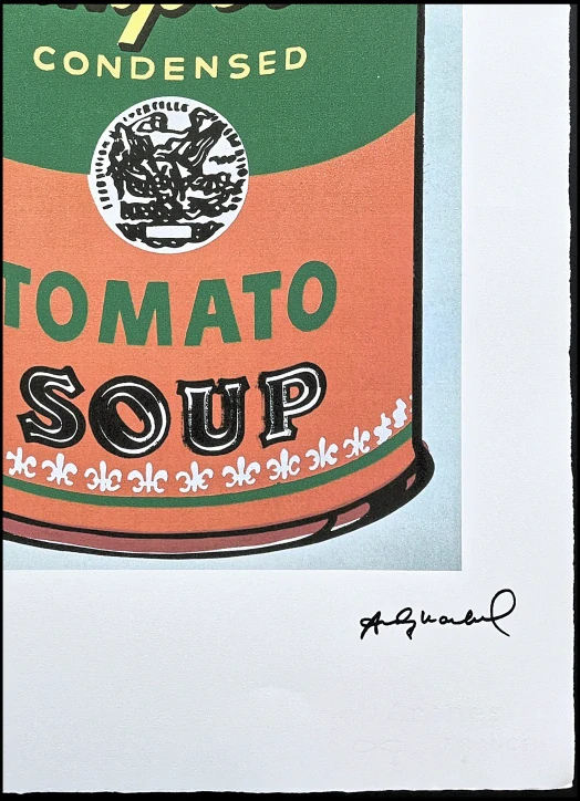 Andy Warhol - Campbell's Soup Tomato Soup zelená na bílém pozadí x/100 - edice Leo Castelli s certifikátem