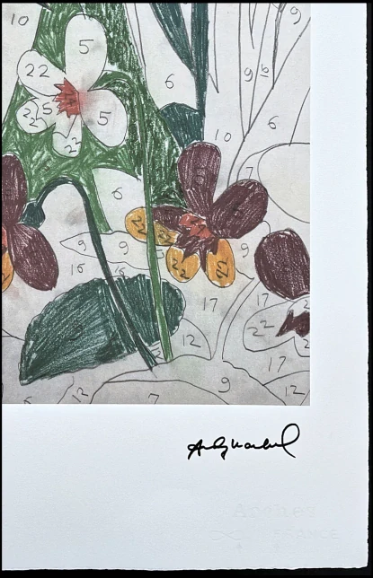 Andy Warhol - Daffodils with numbers 17/100 - edice Leo Castelli s certifikátem