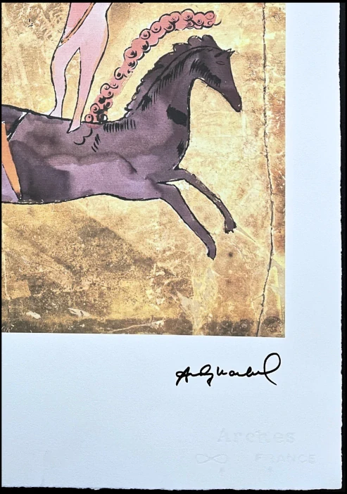 Andy Warhol - Cupid atop purple horse x/100 - edice Leo Castelli s certifikátem