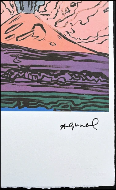 Andy Warhol - Vesuvius oranžovo-fialový 20/100 - edice Leo Castelli s certifikátem