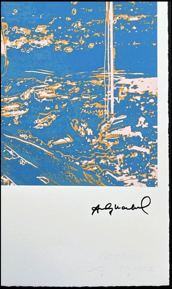 Andy Warhol - Moonwalk bílo-modrý 27/100 - edice Leo Castelli s certifikátem